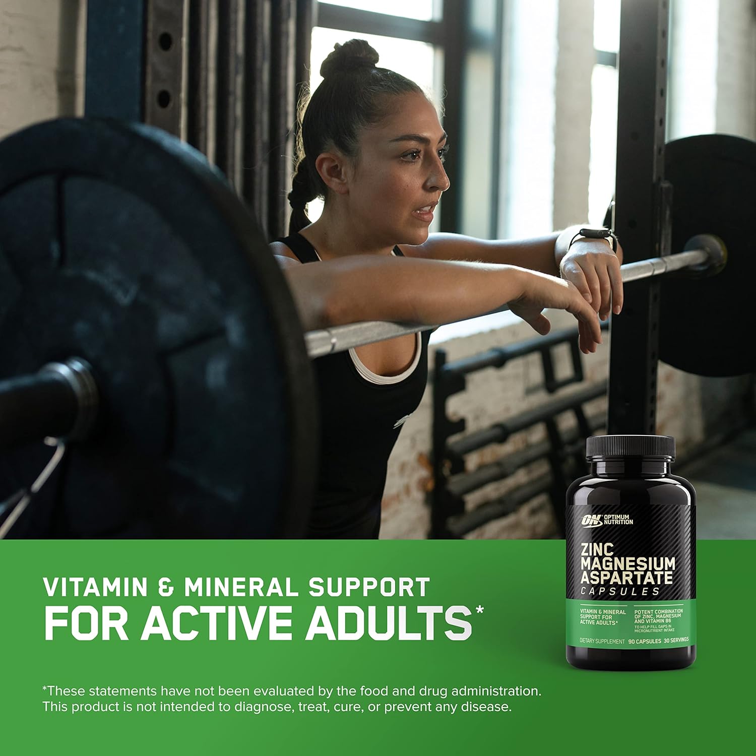 مکمل ZMA زینک و منیزیم Optimum Nutrition، 90 کپسول