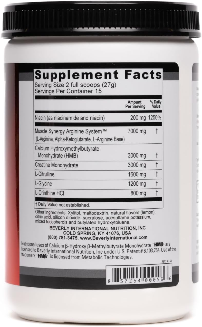 پودر کراتین و HMB Beverly International مدل Muscle Synergy، 403 گرم