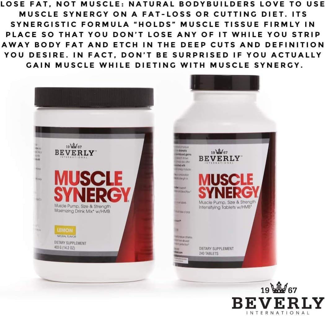 پودر کراتین و HMB Beverly International مدل Muscle Synergy، 403 گرم