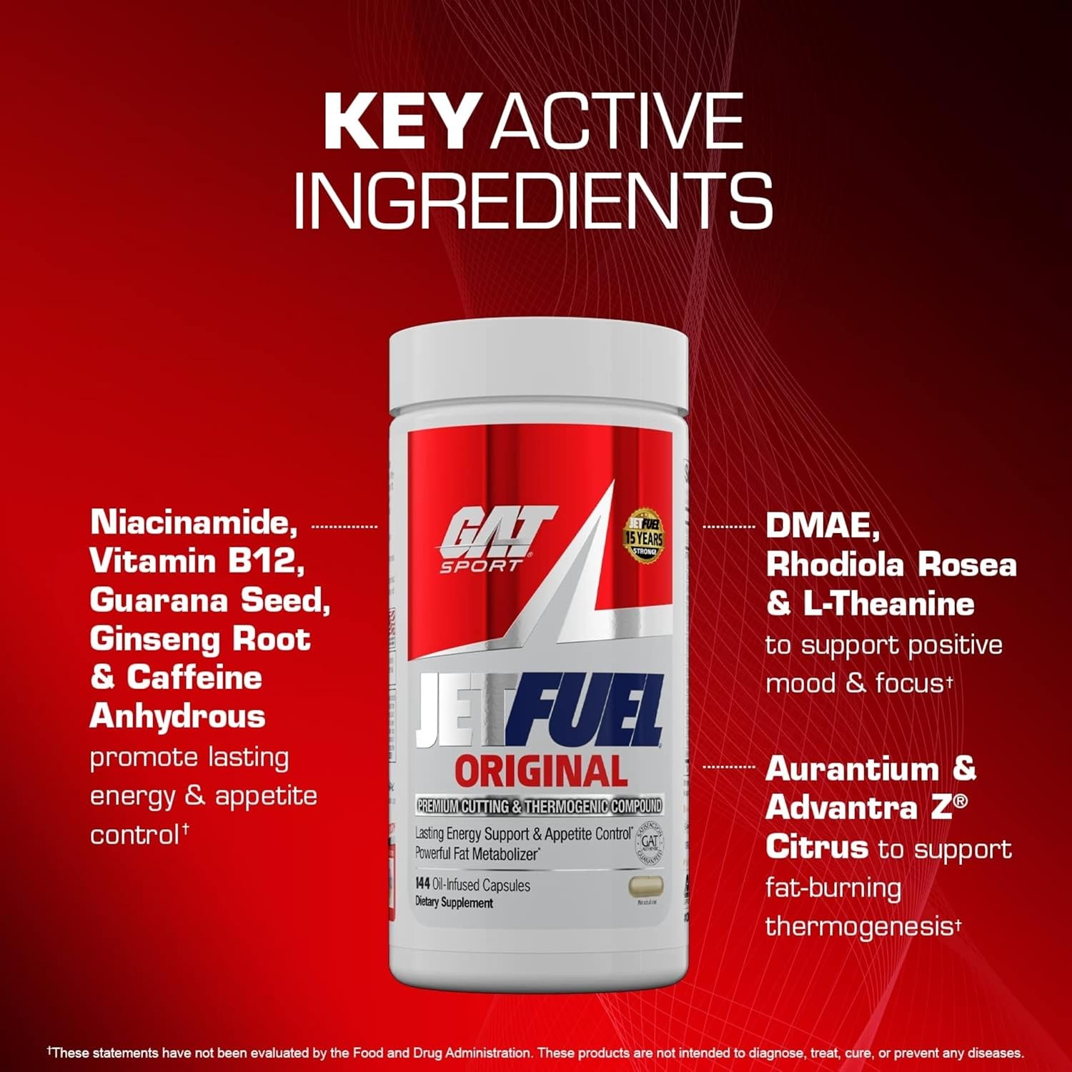 مکمل چربی‌سوز GAT SPORT مدل Jetfuel