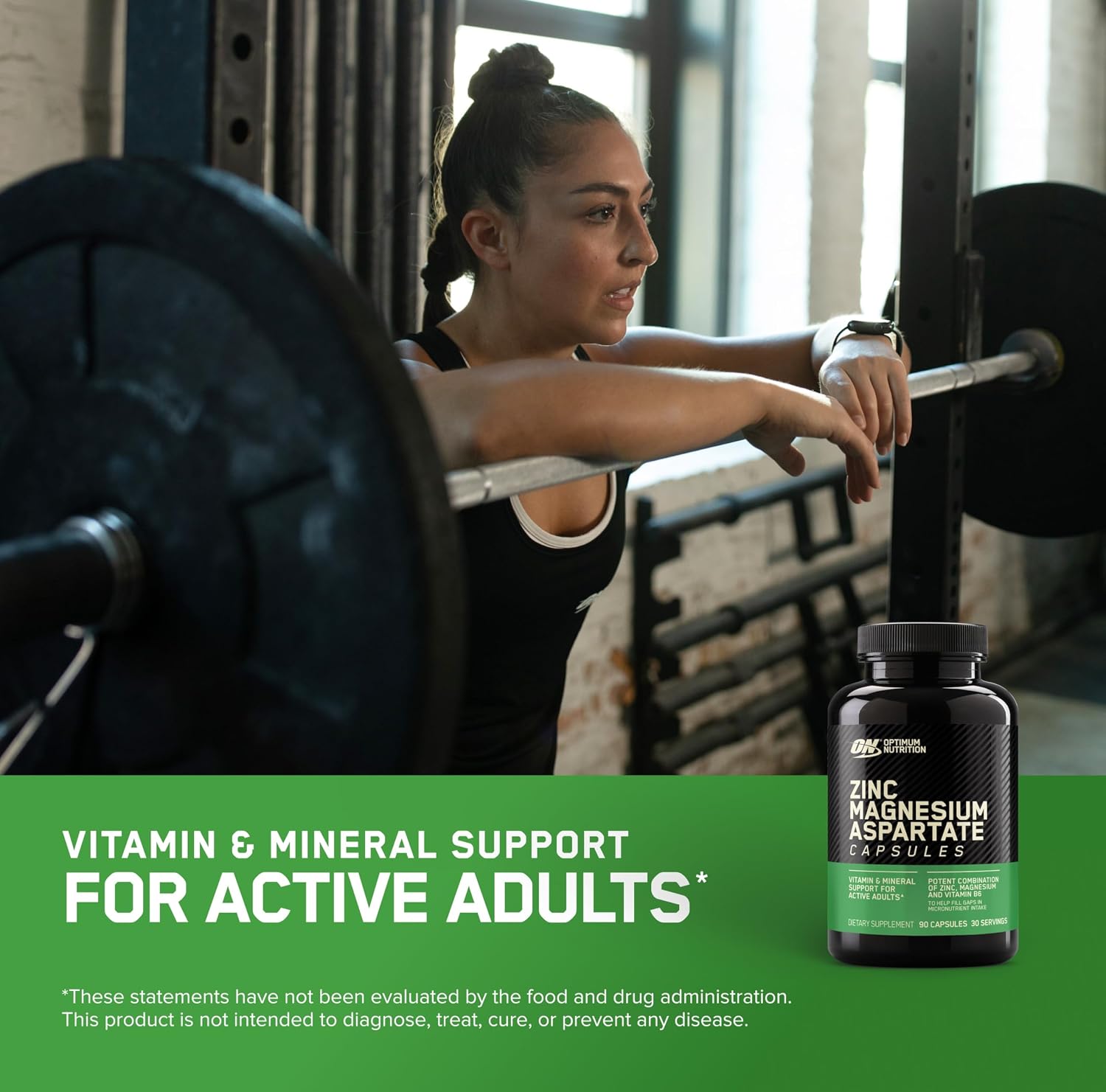 مکمل ZMA زینک و منیزیم Optimum Nutrition، 180 کپسول