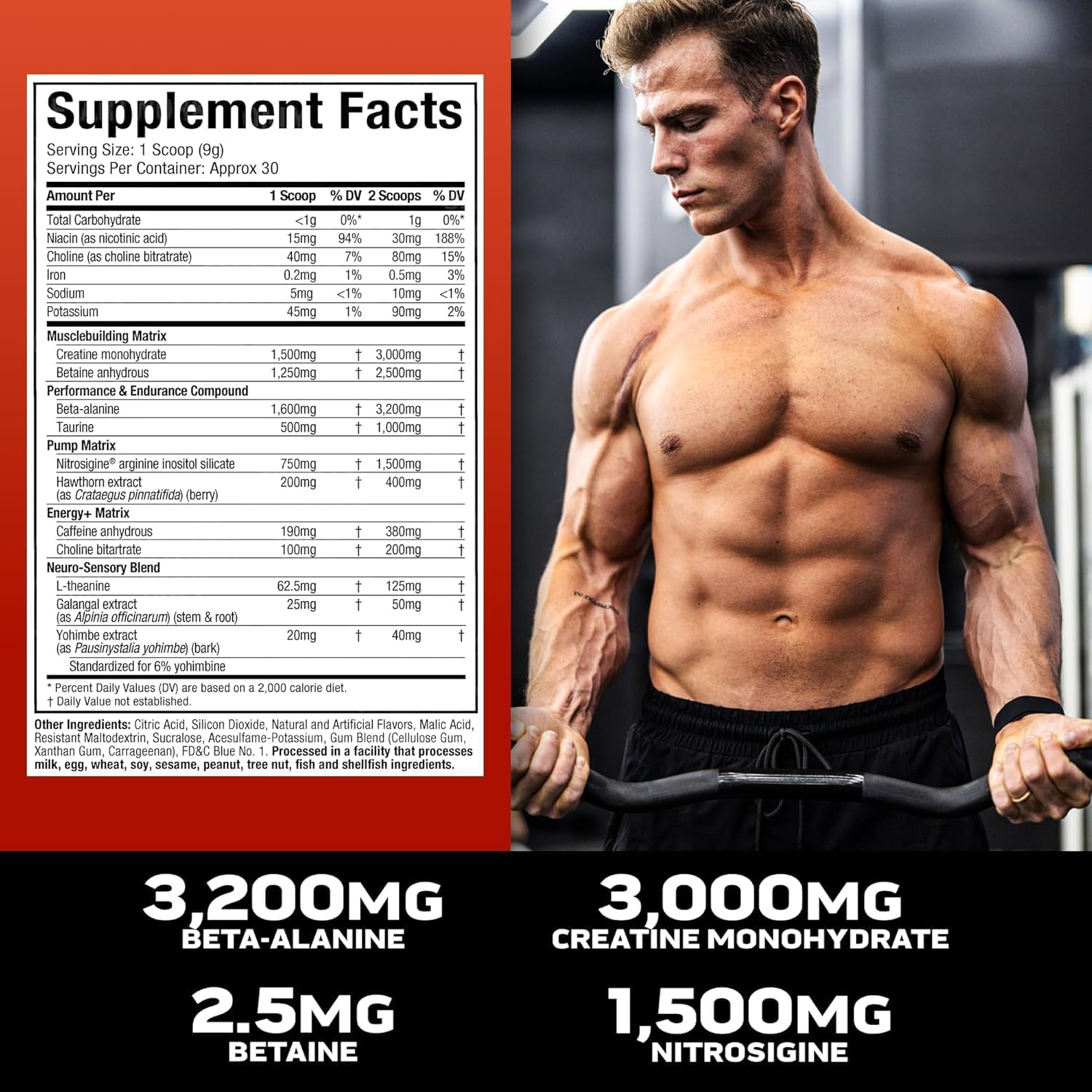 پودر پری‌ورک‌اوت MuscleTech مدل Vapor X5، 272 گرم، 30 وعده، طعم میامی اسپرینگ بریک