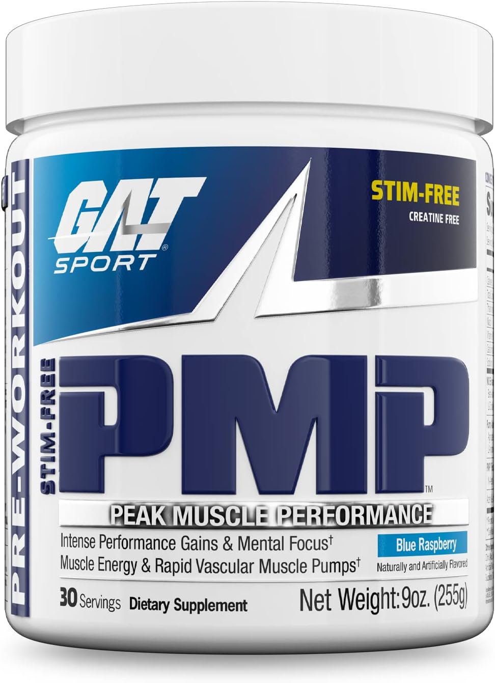 پودر پری‌ورک‌اوت GAT SPORT مدل PMP، 9 اونس، طعم تمشک آبی