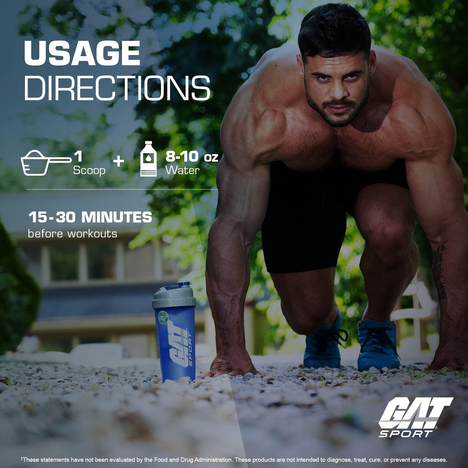 پودر پری‌ورک‌اوت GAT SPORT مدل PMP، 9 اونس، طعم تمشک آبی