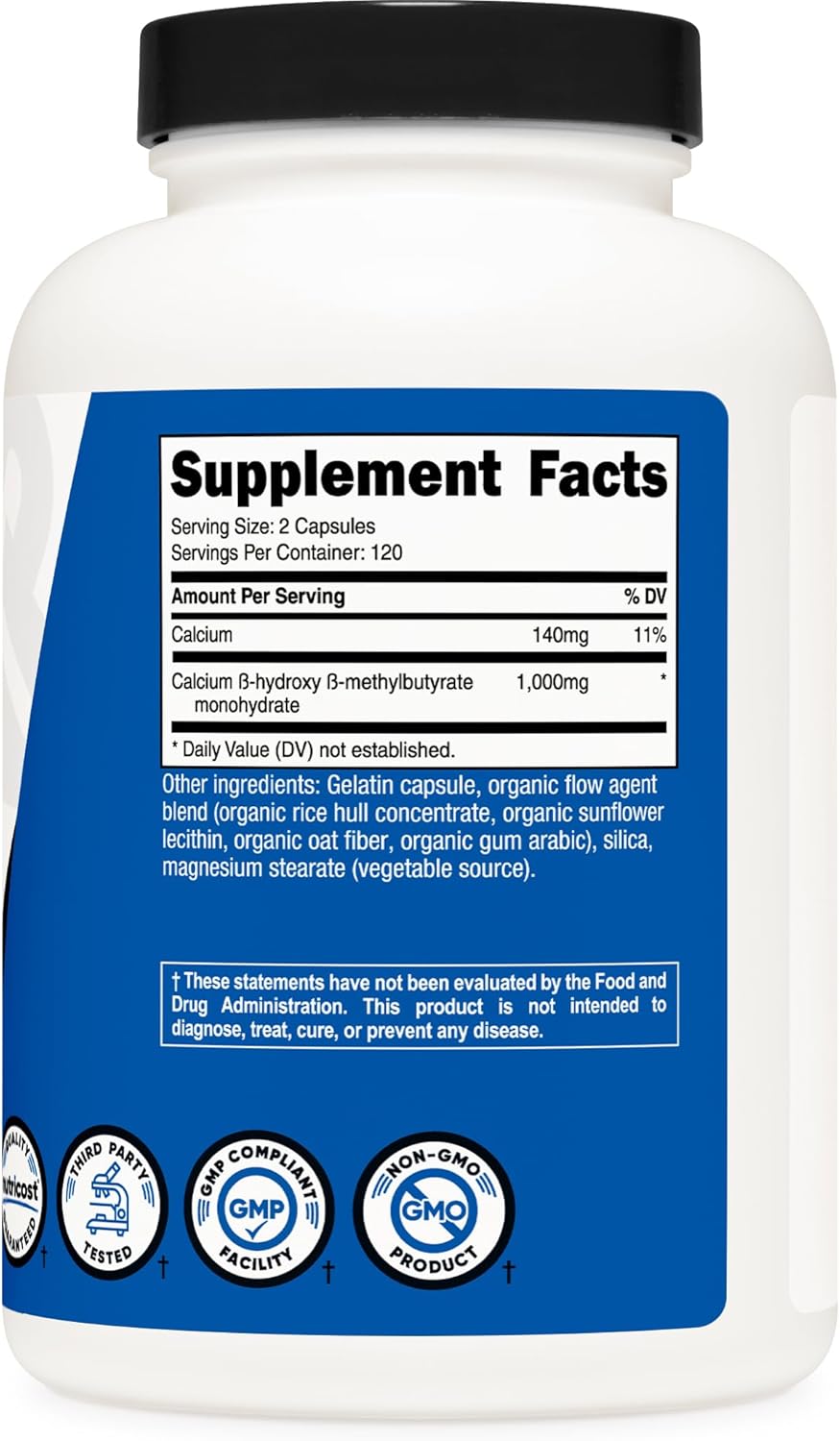 کپسول HMB Nutricost، 120 وعده، 240 کپسول
