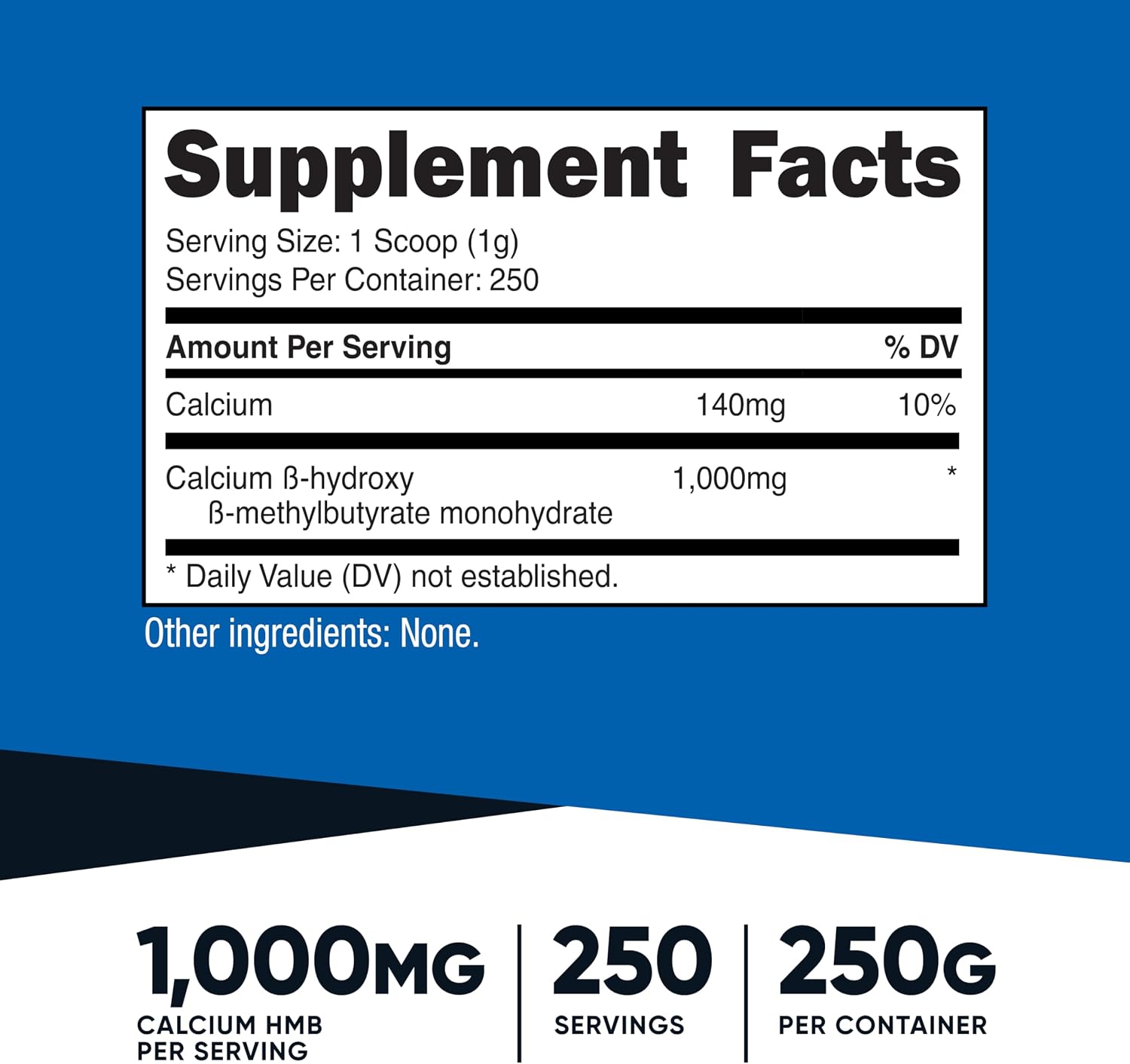 پودر HMB Nutricost، 250 گرم