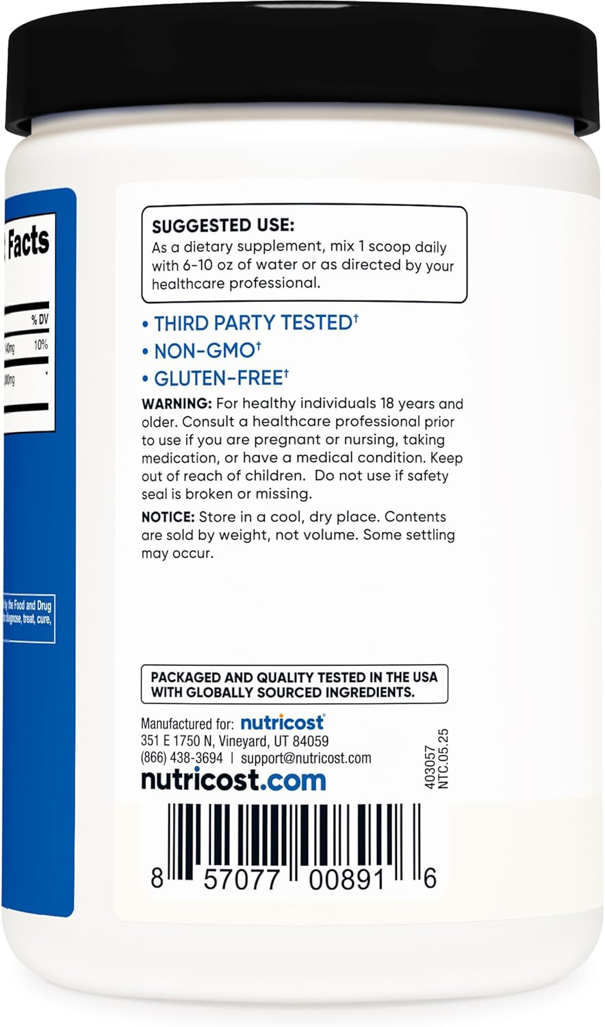 پودر HMB Nutricost، 250 گرم