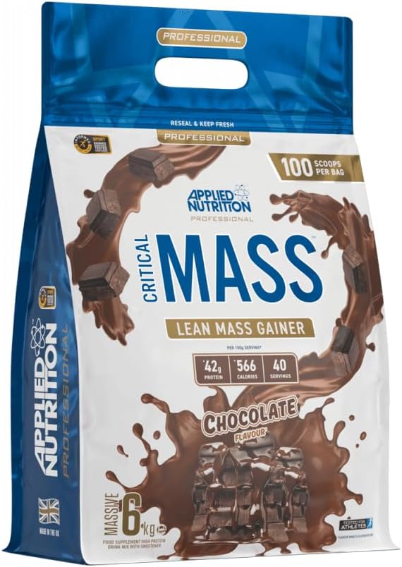 پودر گینر Applied Nutrition مدل Critical Mass، 6 کیلوگرم، طعم شکلات