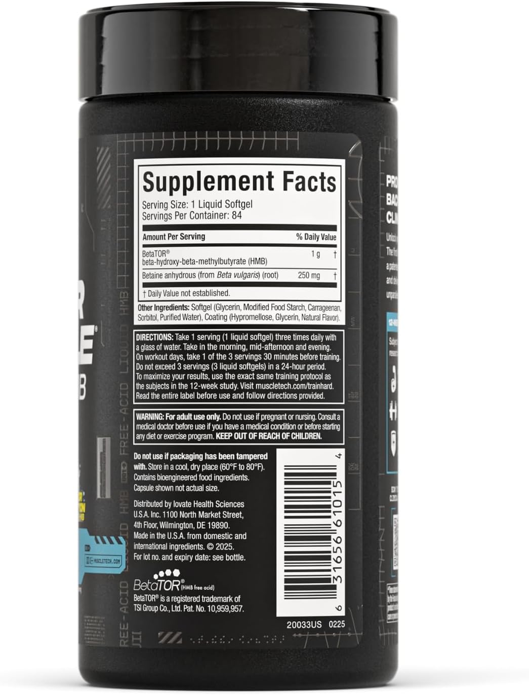سافت‌ژل HMB MuscleTech مدل Clear Muscle، 1000 میلی‌گرم HMB، 84 سافت‌ژل