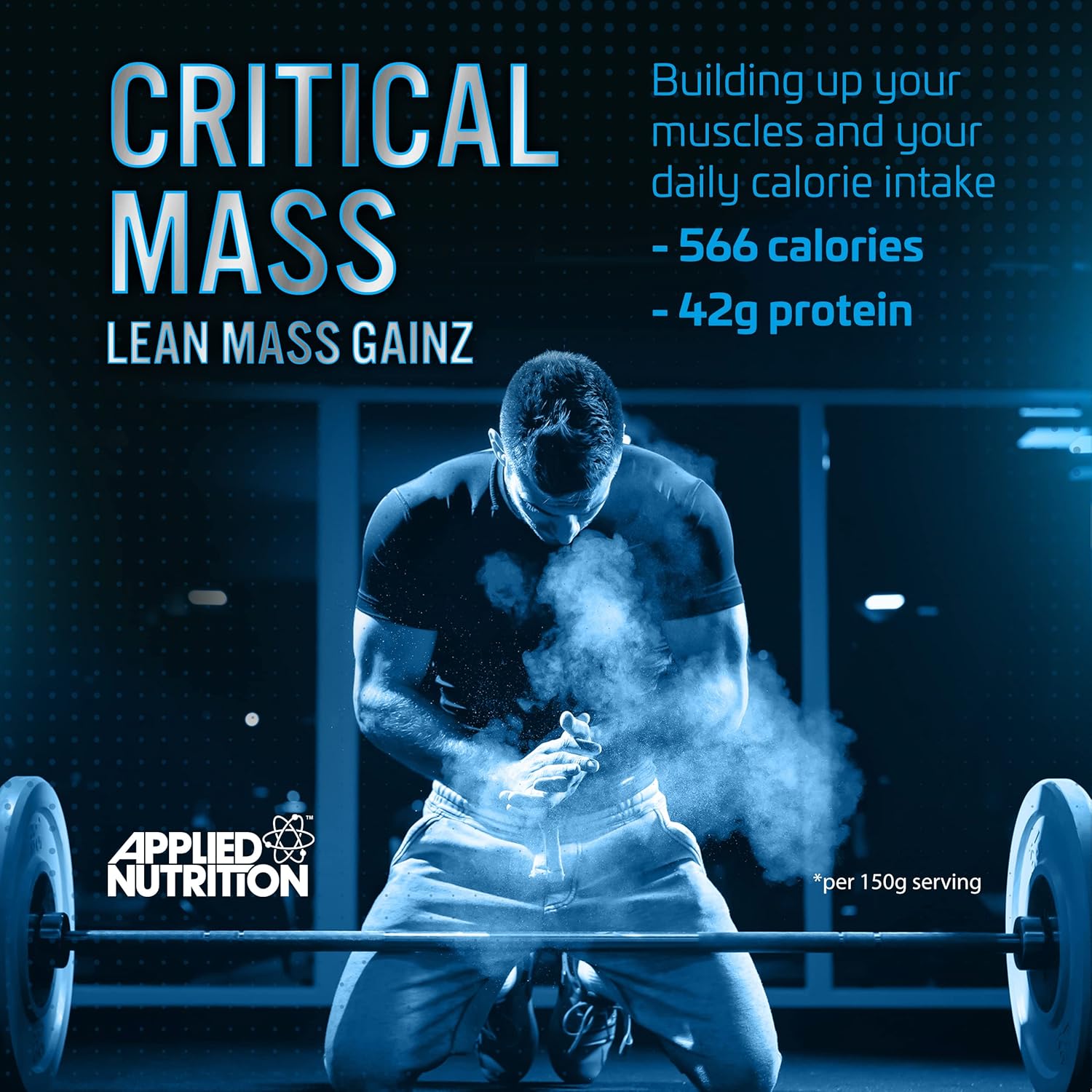 پودر گینر Applied Nutrition مدل Critical Lean Mass Gainz، 2.4 کیلوگرم، طعم وانیل