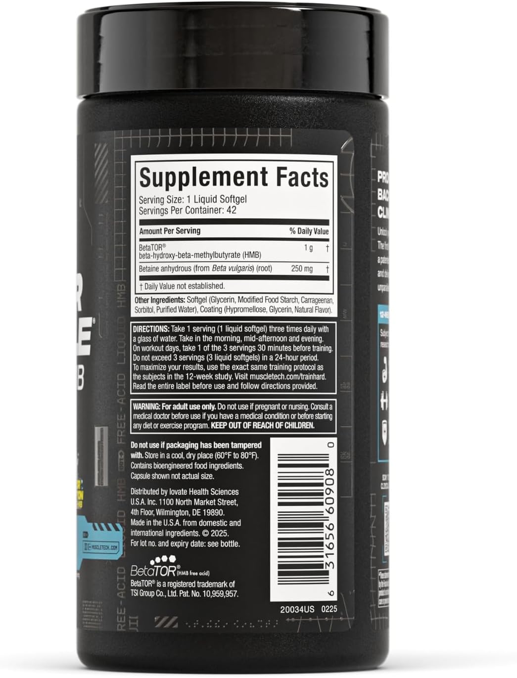سافت‌ژل HMB MuscleTech مدل Clear Muscle، 1000 میلی‌گرم HMB، 42 سافت‌ژل