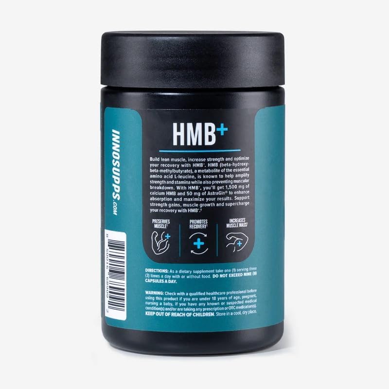 کپسول HMB InnoSupps مدل HMB+، 1500 میلی‌گرم HMB، 150 کپسول