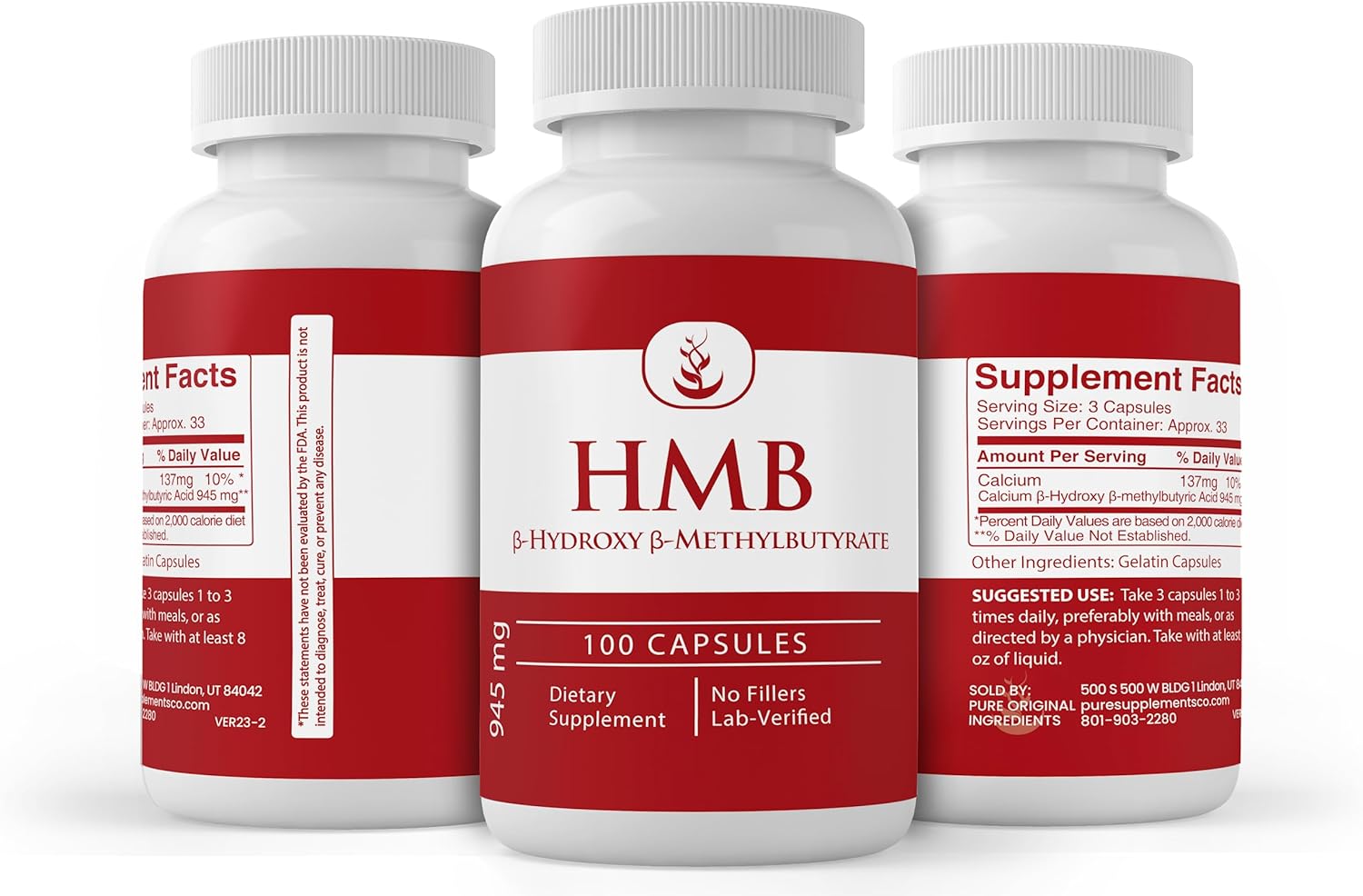 کپسول HMB Pure Original Ingredients، 100 کپسول