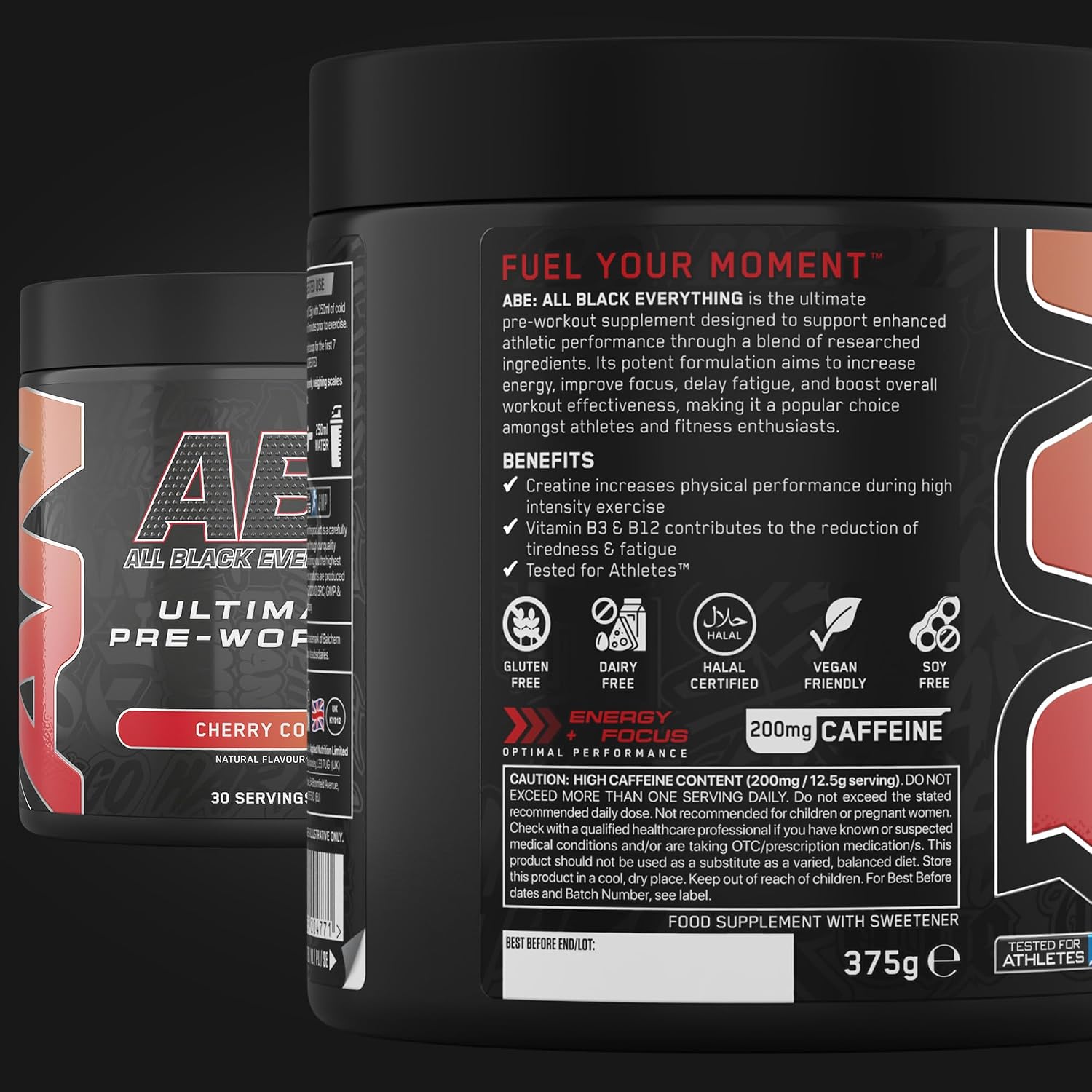 پودر پری‌ورک‌اوت Applied Nutrition مدل ABE، 315 گرم، همراه شیکر 700 میلی‌لیتری، طعم کولا