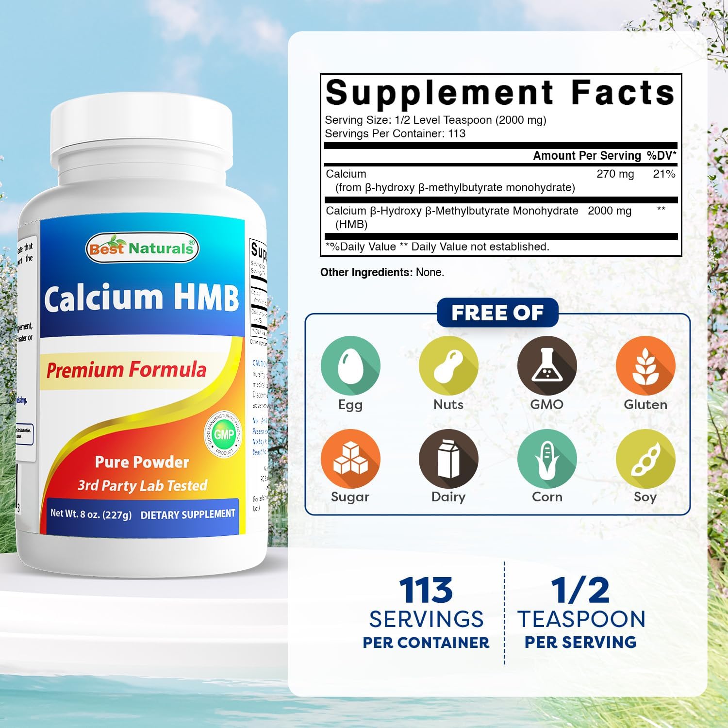 پودر HMB Best Naturals، 8 اونس