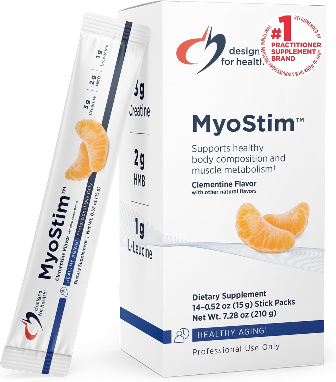 پودر کلاژن و HMB Designs for Health مدل MyoStim، طعم نارنگی