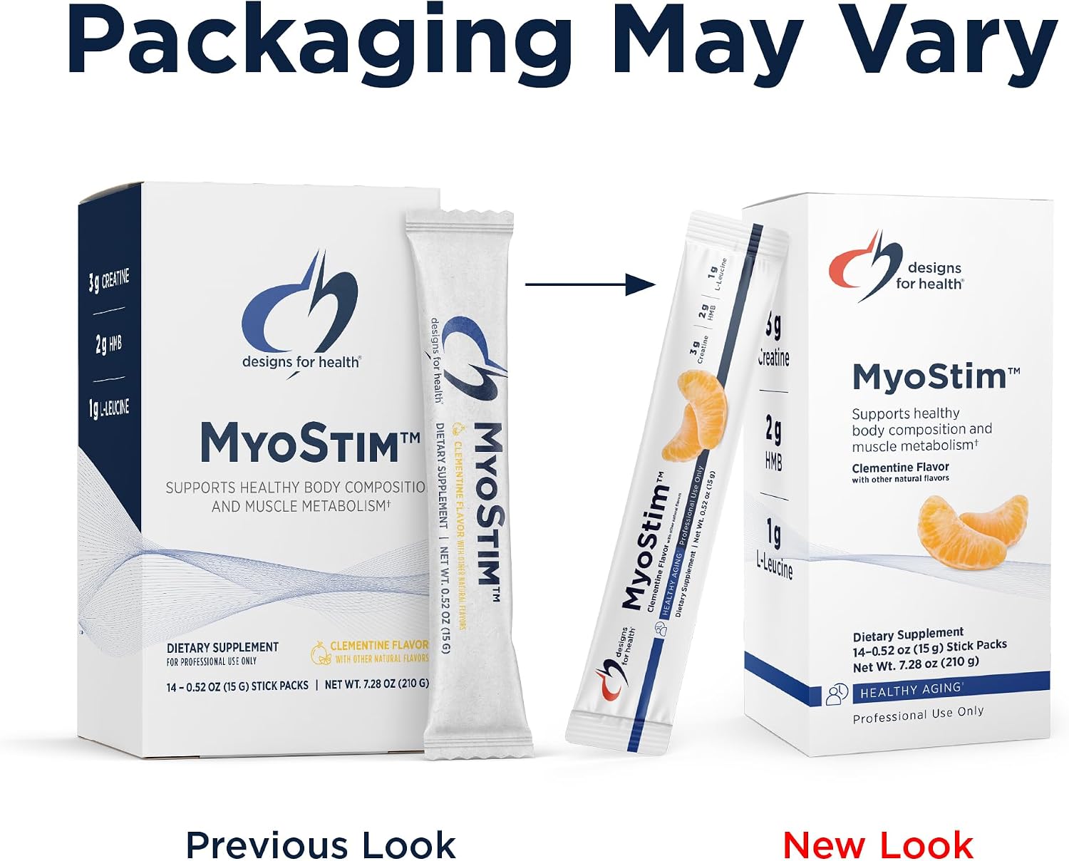 پودر کلاژن و HMB Designs for Health مدل MyoStim، طعم نارنگی
