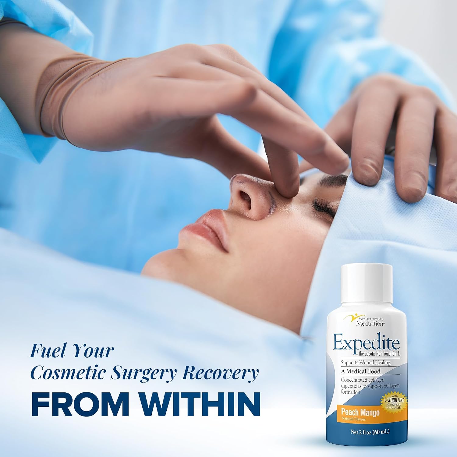 پودر تغذیه درمانی Medtrition مدل Expedite Liquid Collagen، 24 بسته، 24 بطری