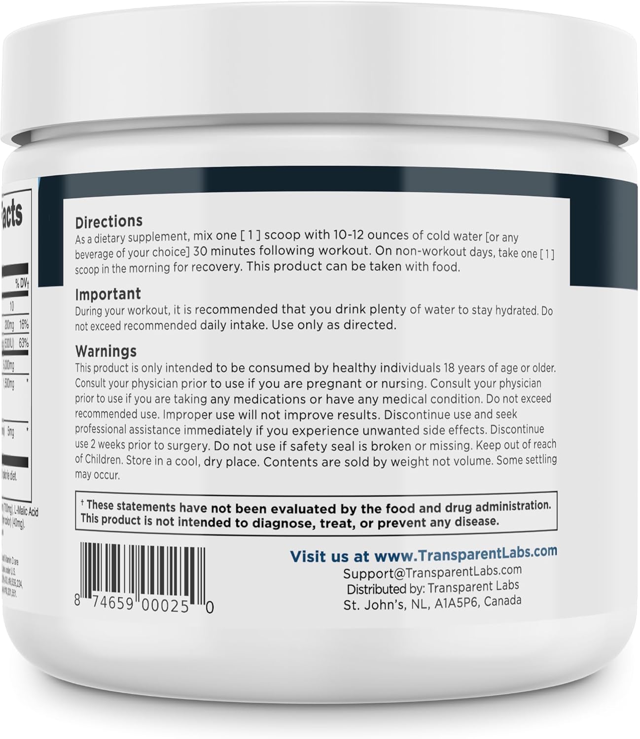 پودر کراتین و HMB Transparent Labs مدل Creatine HMB، 30 وعده، طعم توت‌فرنگی