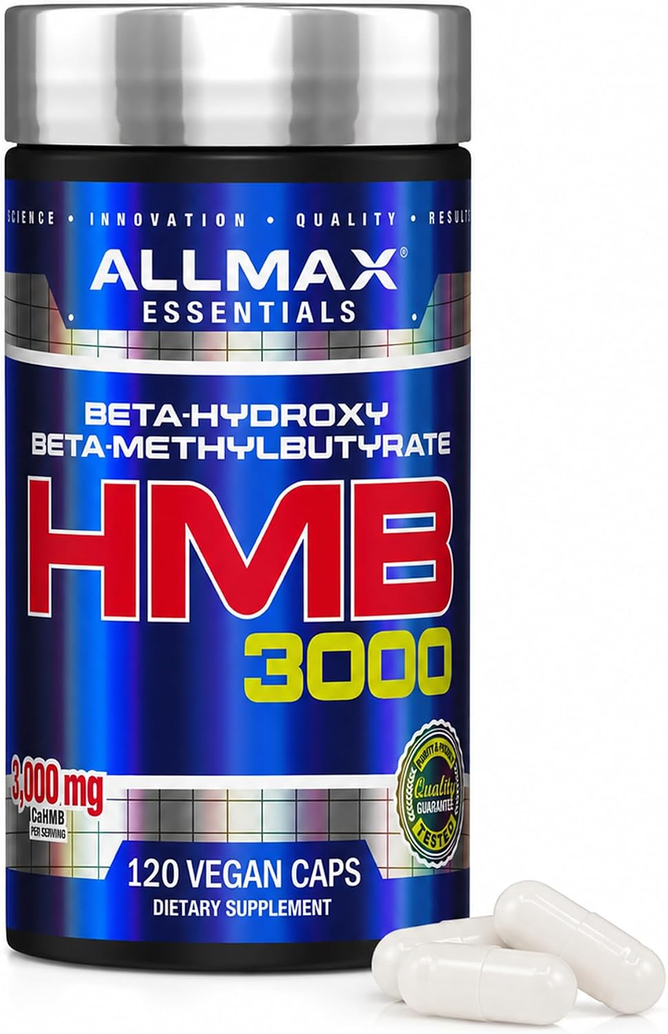 کپسول HMB ALLMAX مدل HMB 3000، 30 وعده، 120 کپسول