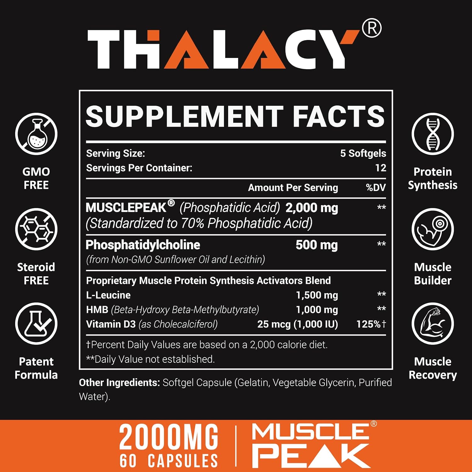 مکمل عضله‌ساز Thalacy مدل Muscle Builder، 10 بسته