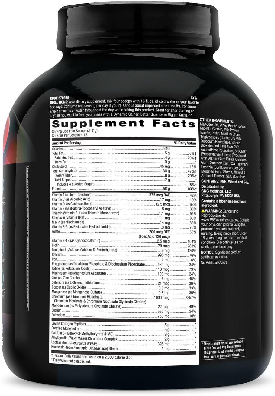 پودر گینر BEYOND RAW مدل Dynamic Gainer، 15 وعده، طعم شکلات
