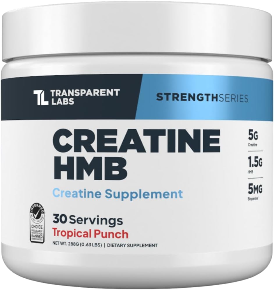 پودر کراتین و HMB Transparent Labs مدل Creatine HMB، 30 وعده