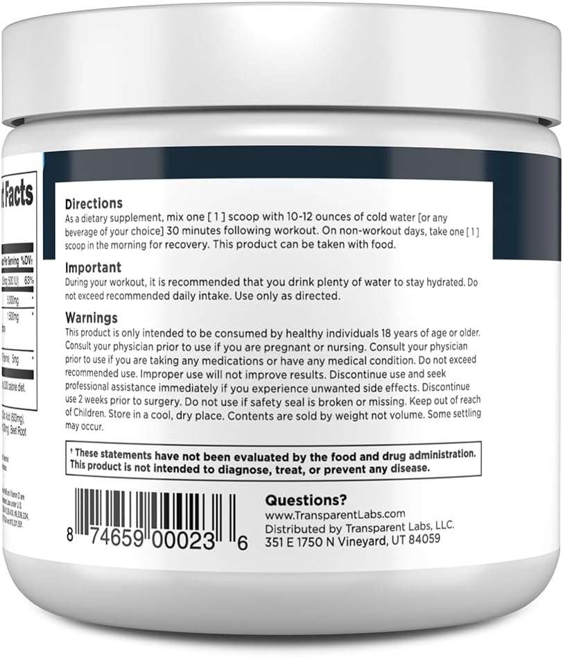 پودر کراتین و HMB Transparent Labs مدل Creatine HMB، 30 وعده