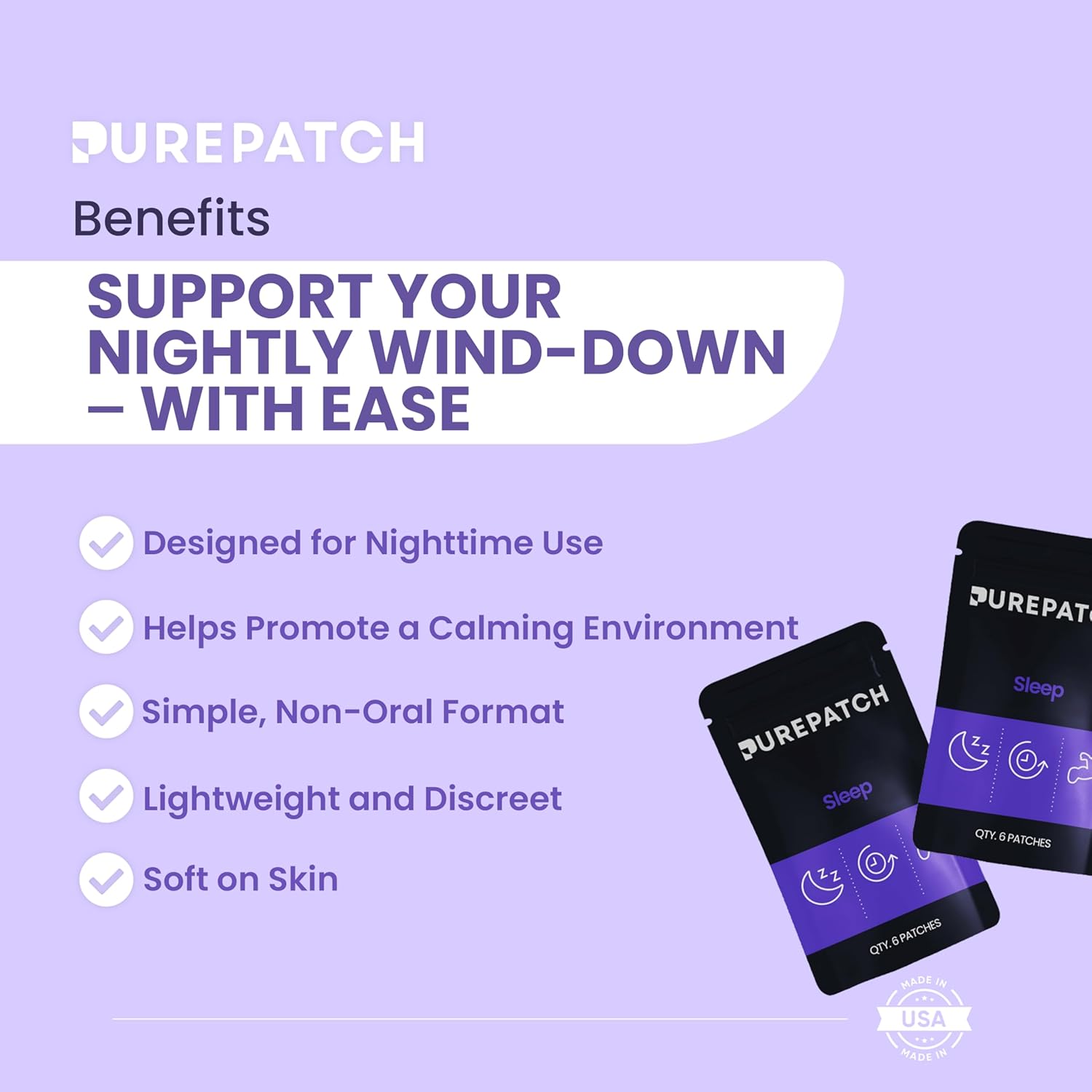 پچ مکمل خواب Pure Patch مدل Sleep Topical Nutrition Patch، 30 بسته
