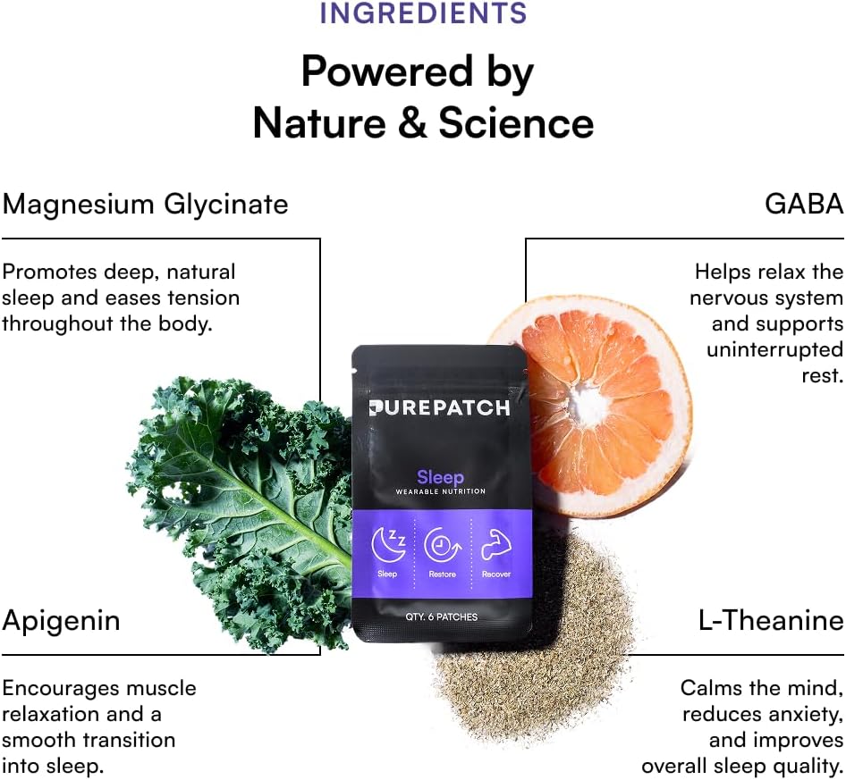 پچ مکمل خواب Pure Patch مدل Sleep Topical Nutrition Patch، 30 بسته