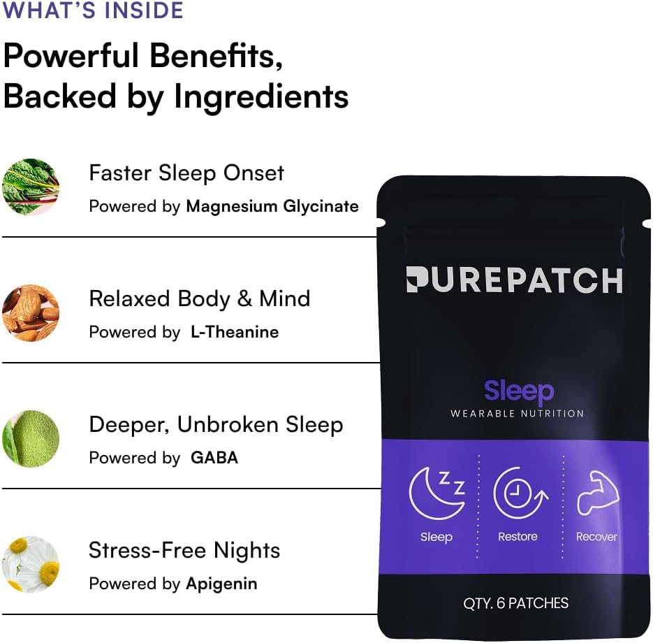 پچ مکمل خواب Pure Patch مدل Sleep Topical Nutrition Patch، 30 بسته