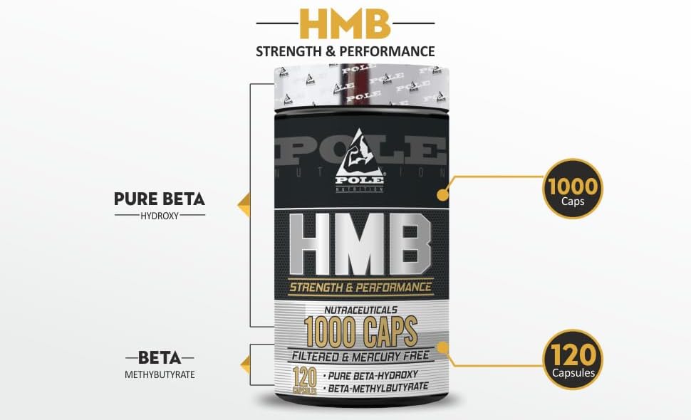 مکمل HMB Pole Nutrition مدل Strength & Performance، 120 وعده