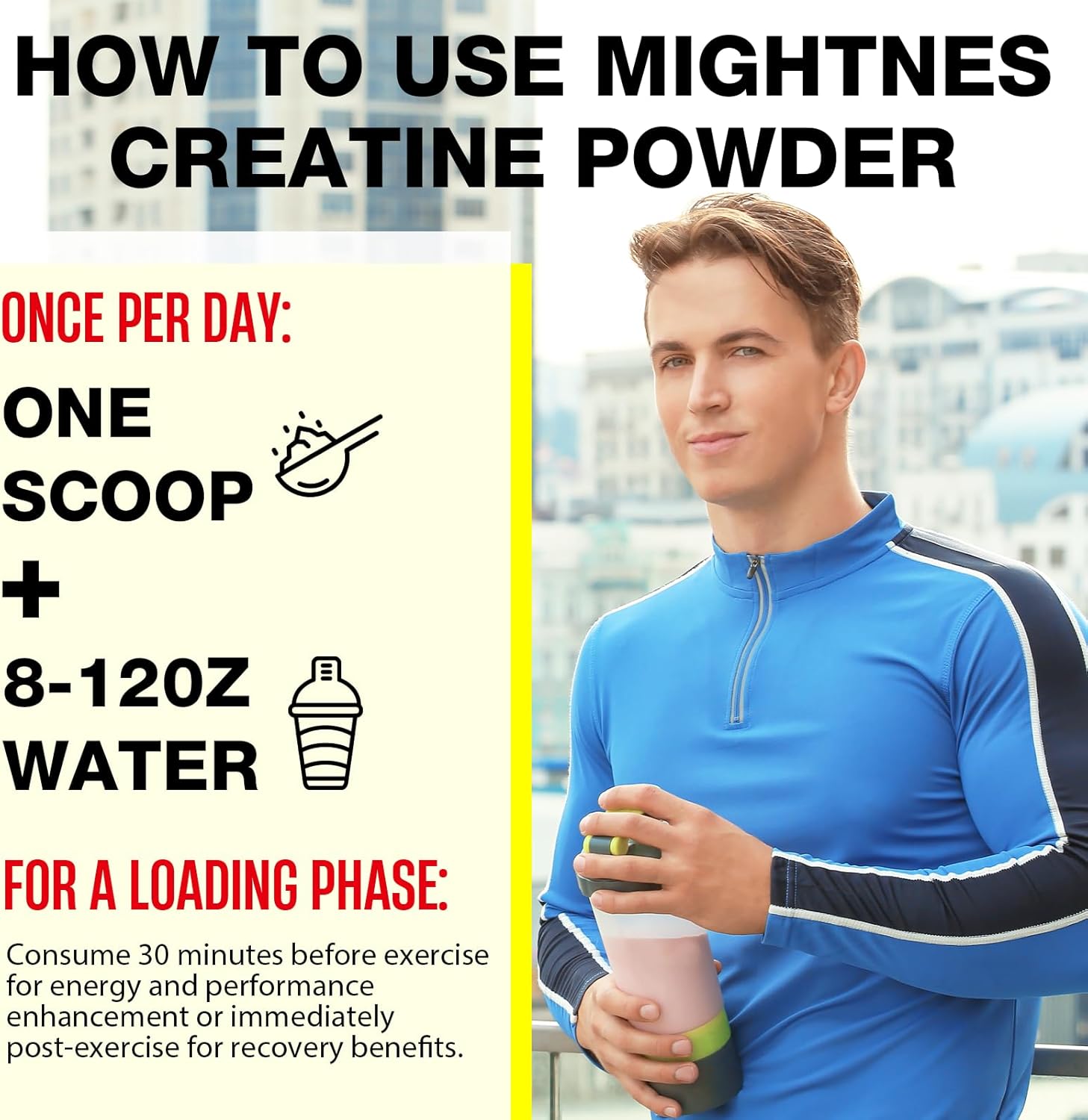 پودر کراتین و HMB Mightnes مدل Creatine HMB، 30 وعده