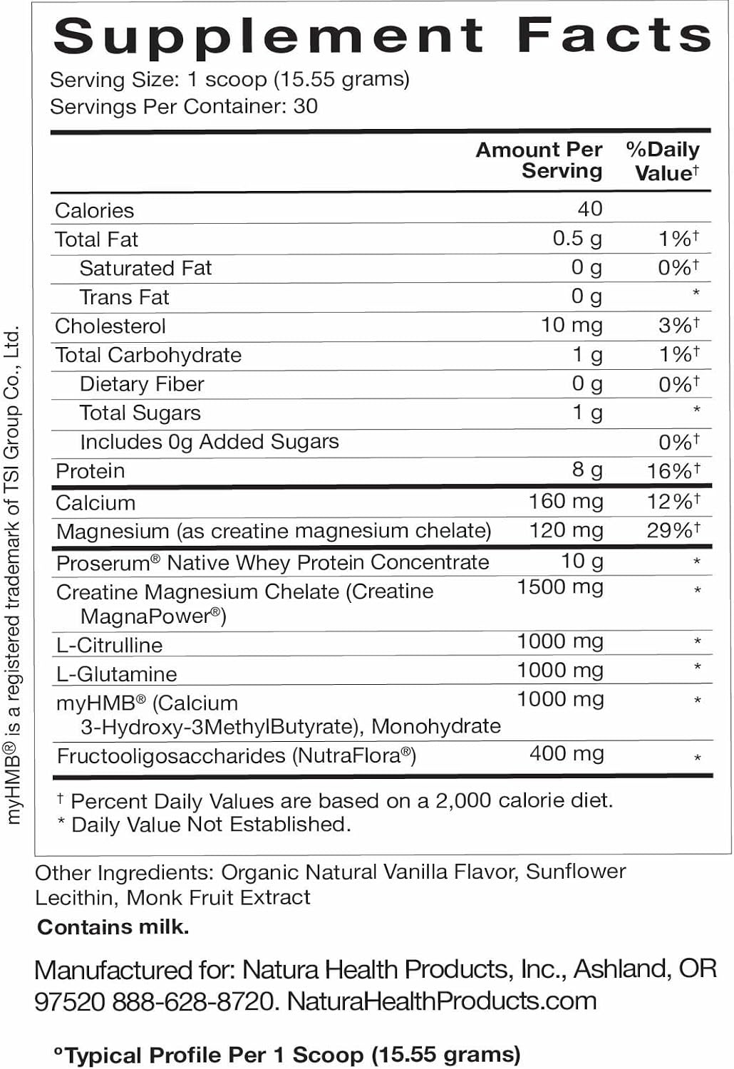 پودر پروتئین Natura Health Products مدل Amino Whey Pro Advantage، 30 وعده