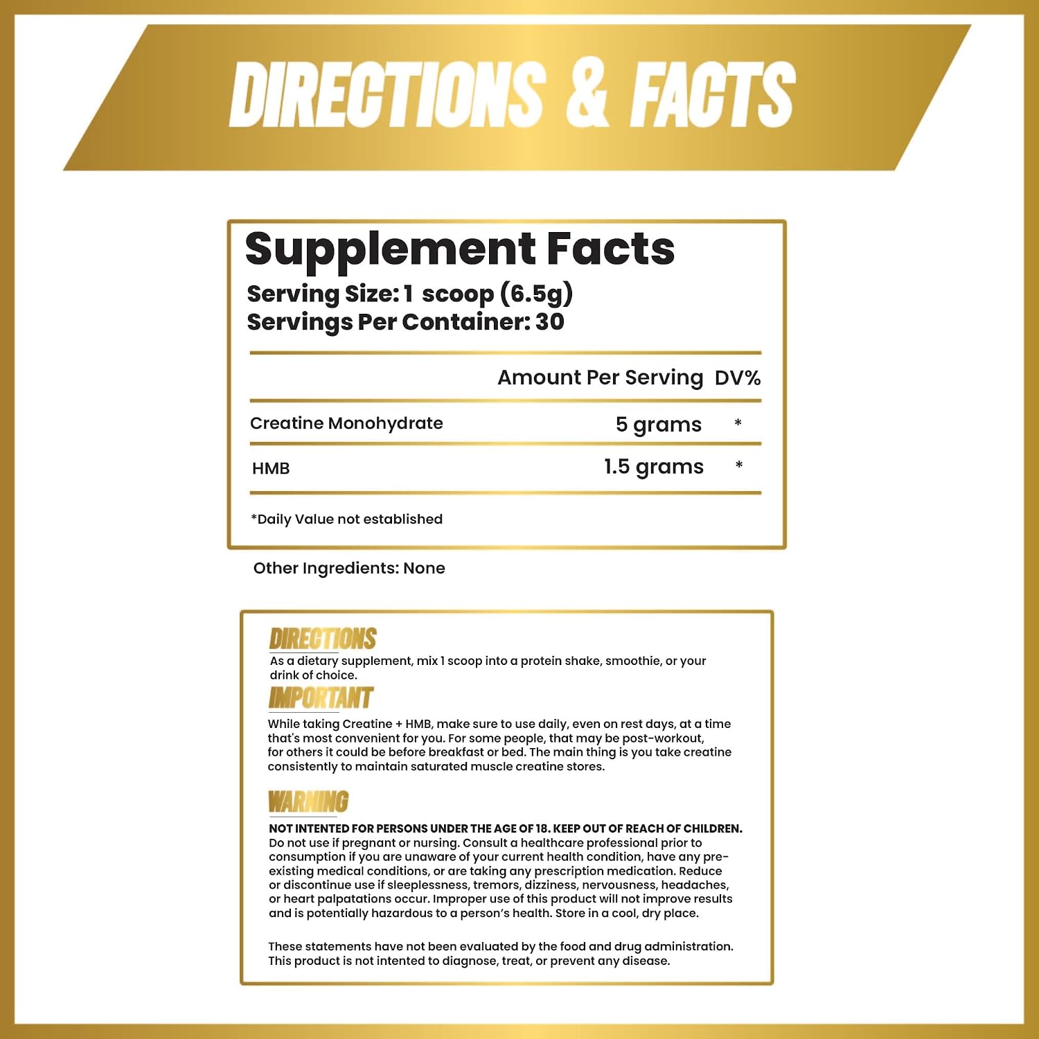 پودر کراتین و HMB Maverick Nutrition مدل Creatine HMB، 30 وعده، بدون طعم