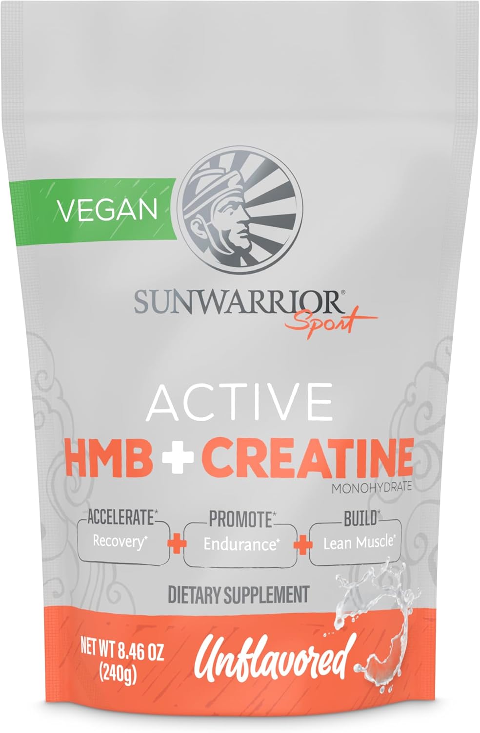 پودر کراتین و HMB Sunwarrior، 240 گرم، 30 وعده، بدون طعم