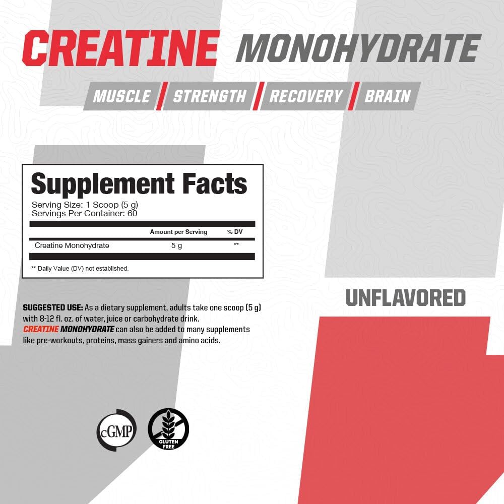 پودر کراتین Undefined Nutrition، 60 وعده، بدون طعم