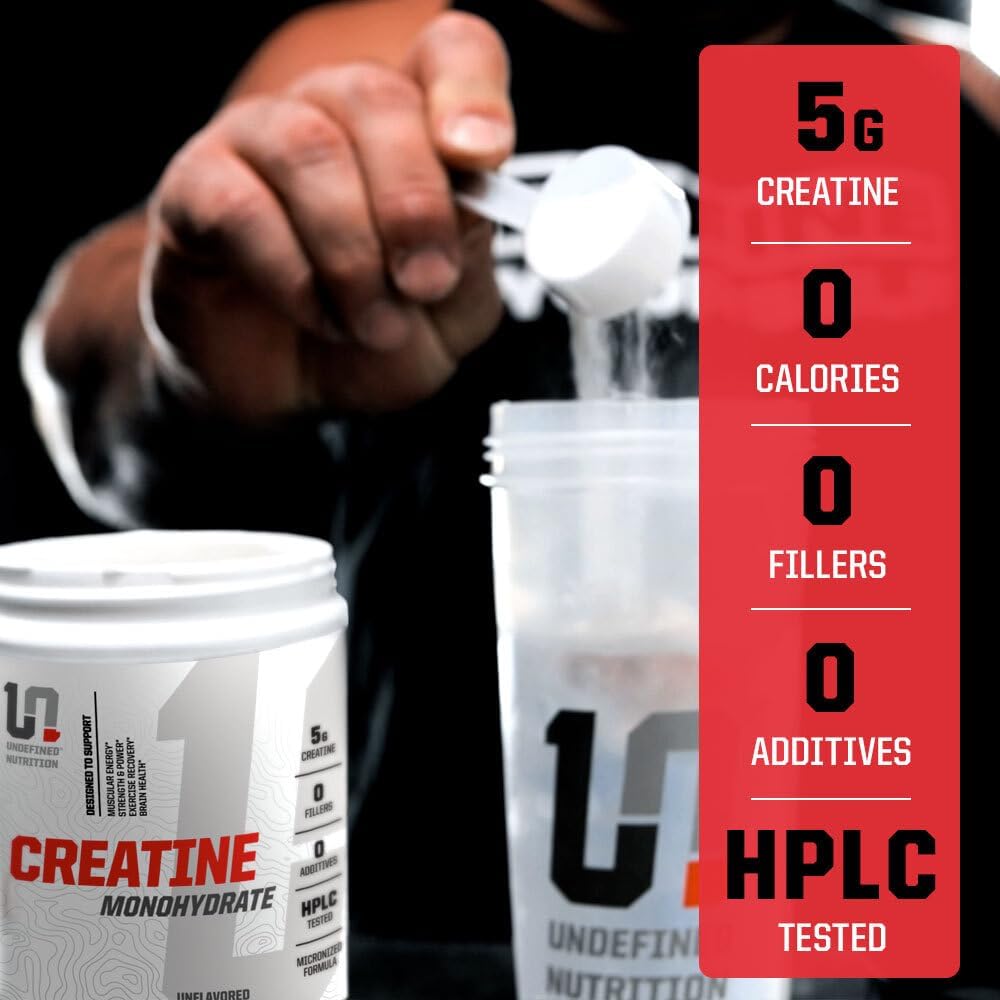 پودر کراتین Undefined Nutrition، 60 وعده، بدون طعم