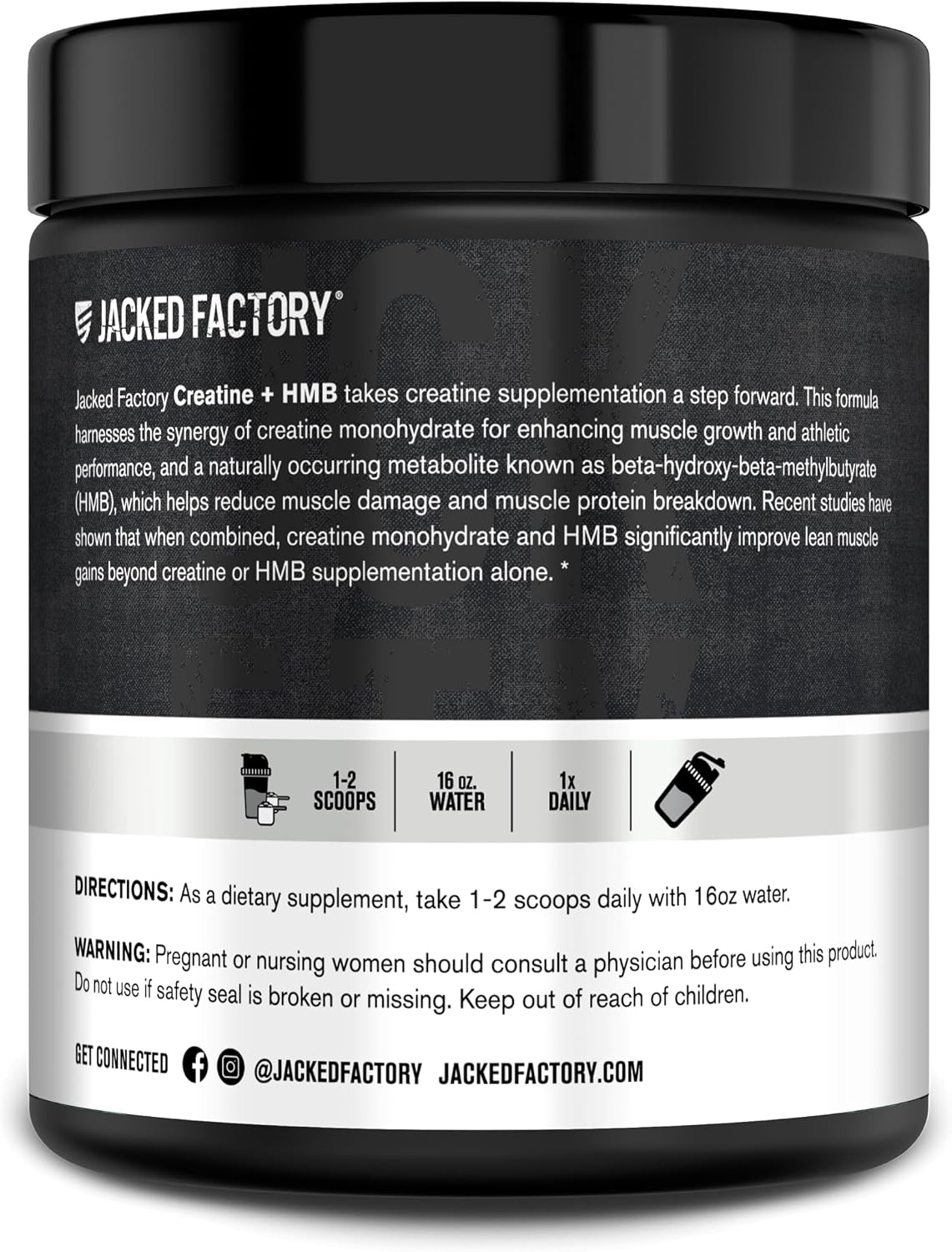 پودر کراتین و HMB Jacked Factory، 30 وعده، بدون طعم