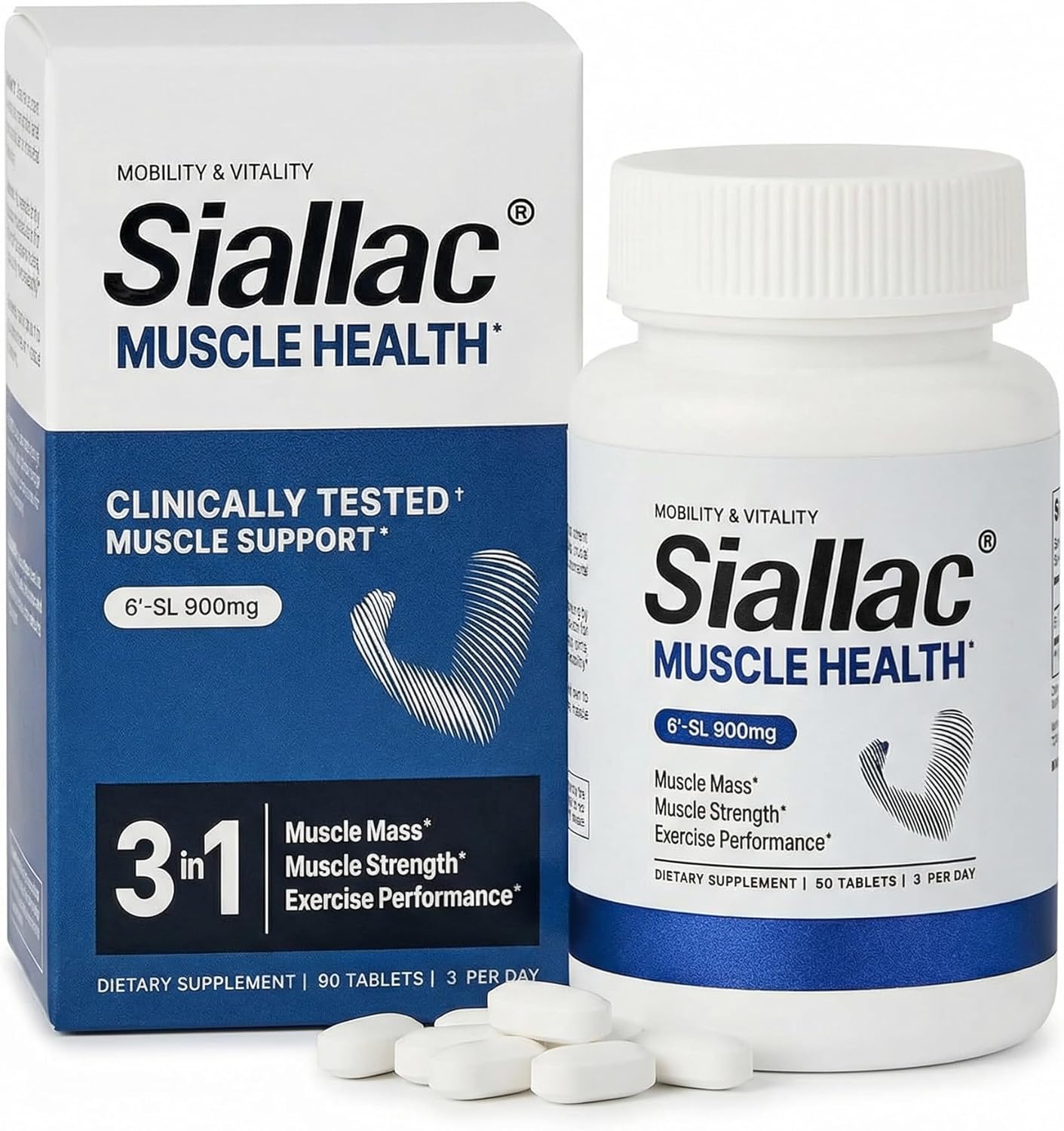 مکمل ورزشی SIALLAC مدل Muscle Health، 90 قرص
