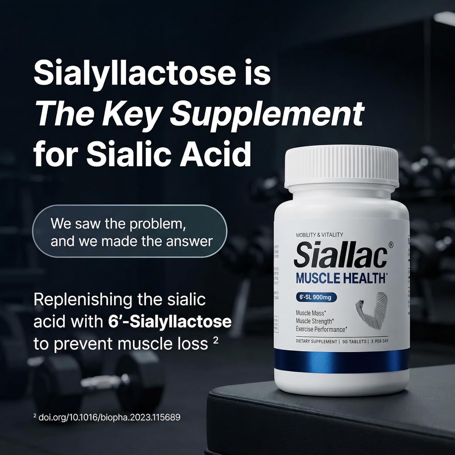 مکمل ورزشی SIALLAC مدل Muscle Health، 90 قرص