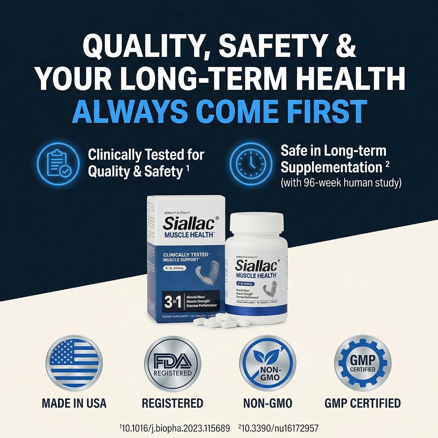مکمل ورزشی SIALLAC مدل Muscle Health، 90 قرص