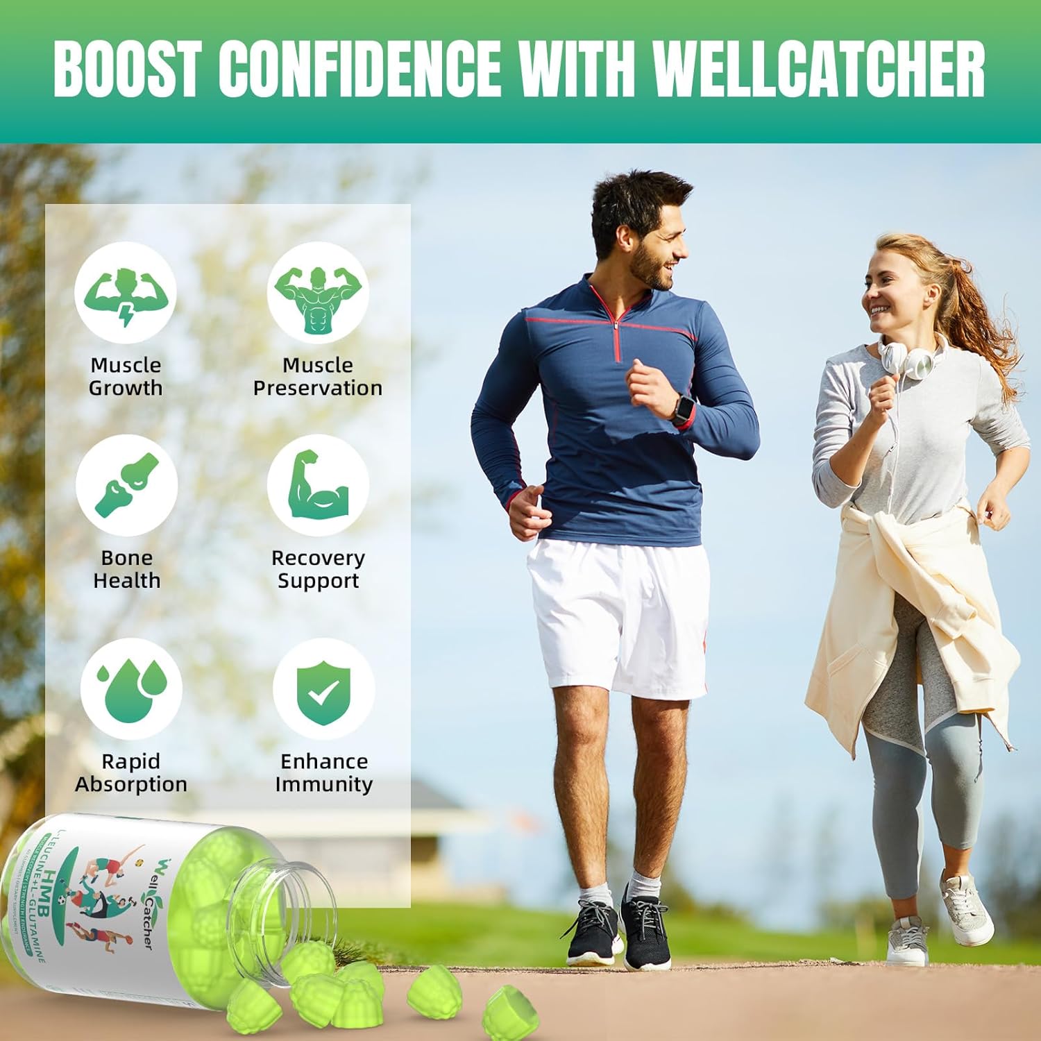 مکمل BCAA و HMB Wellcatcher