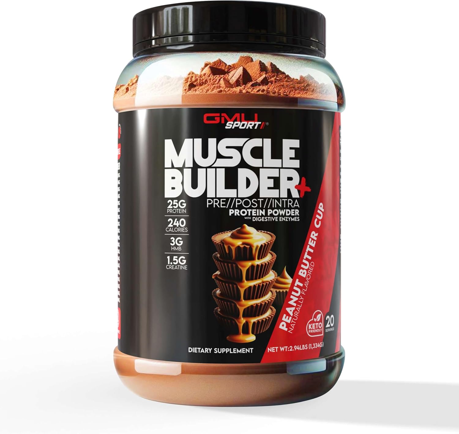 پودر پروتئین GMU SPORT مدل Muscle Builder، 28 گرم، 20 وعده