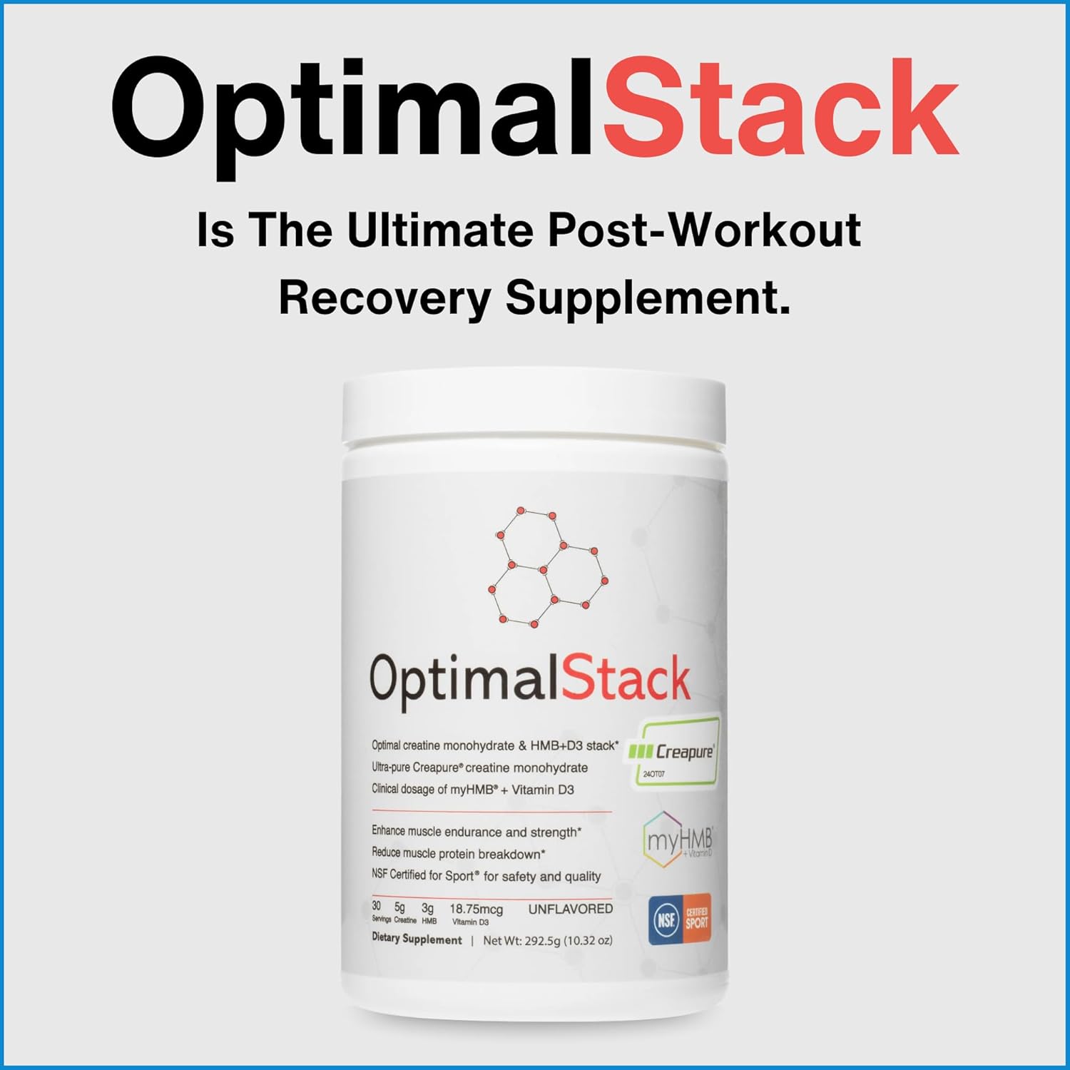 پودر کراتین و HMB optimal amino، 30 وعده، بدون طعم