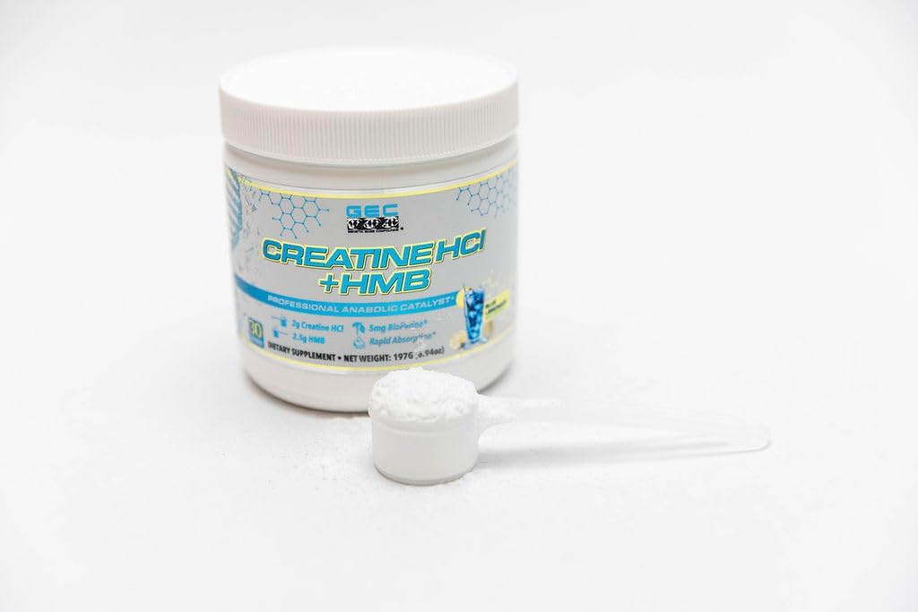 پودر کراتین و HMB GENETIC EDGE COMPOUNDS، 2 گرم کراتین HCL، 2.5 گرم HMB، 30 وعده، طعم لیمو