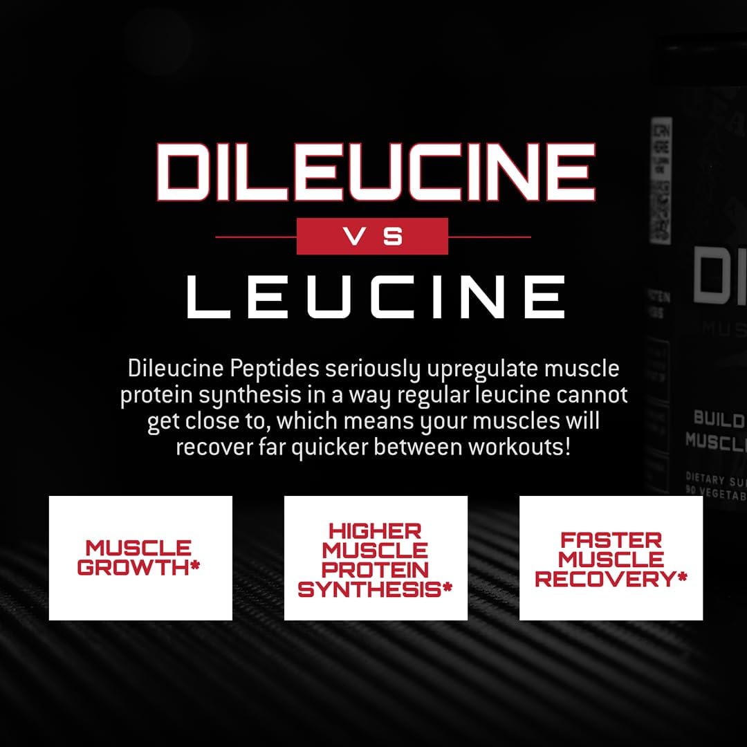 مکمل آمینو اسید Unmatched مدل Dileucine Amino Acid Peptide، 30 وعده، 120 کپسول