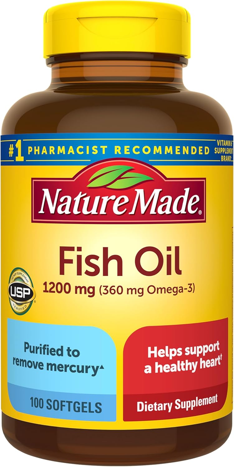 کپسول روغن ماهی امگا ۳، Nature Made، 360 میلی‌گرم، 1 بسته
