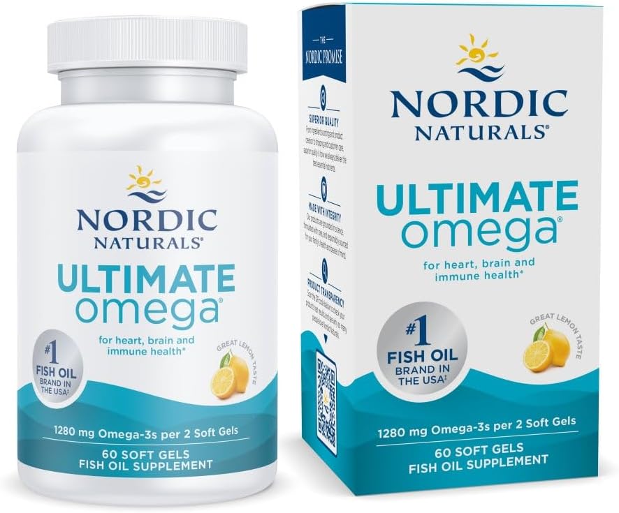 کپسول روغن ماهی امگا ۳، Nordic Naturals، مدل Ultimate Omega، 60 سافت‌ژل، طعم لیمو