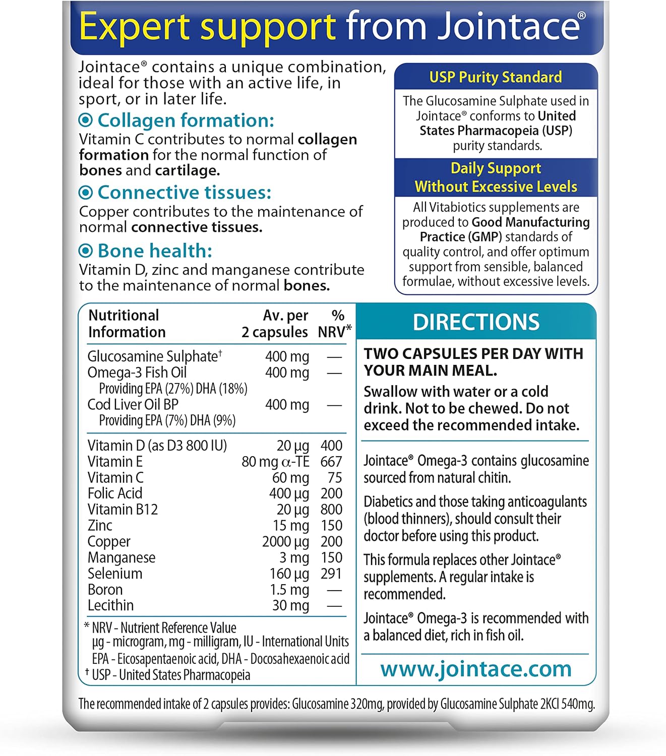 مکمل مو، پوست و ناخن حاوی امگا ۳، Jointace، مدل Jointace Omega-3، 30 کپسول
